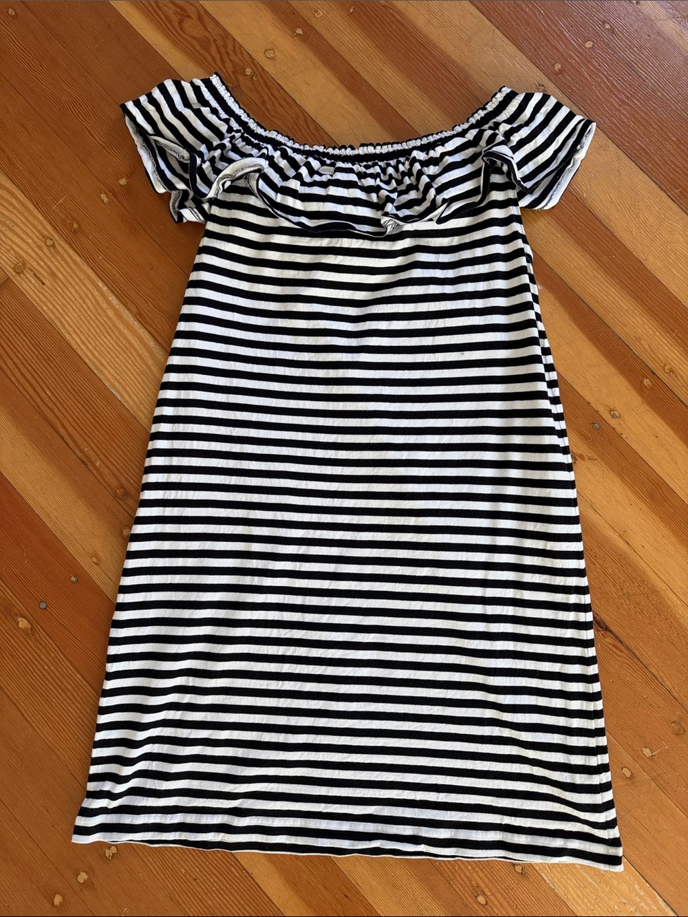 Kate Spade Broome Street Black White Striped Dress‎ XL